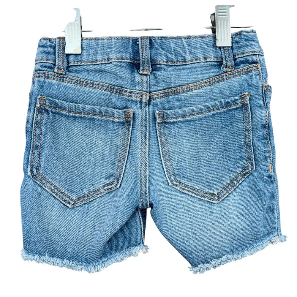 OshKosh B'gosh Distressed Denim Shorts Toddler 3T Cotton Blue